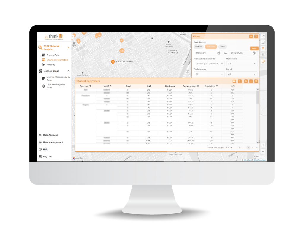 thinkRF Spectrum Management and Spectrum Insights Use Case - Spectrum Utilization